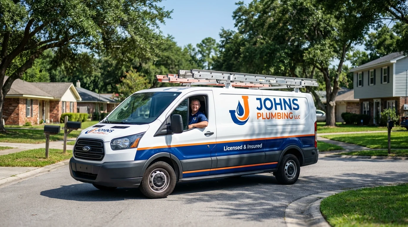 Johns Plumbing LLC service van in Franklin Furnace, OH