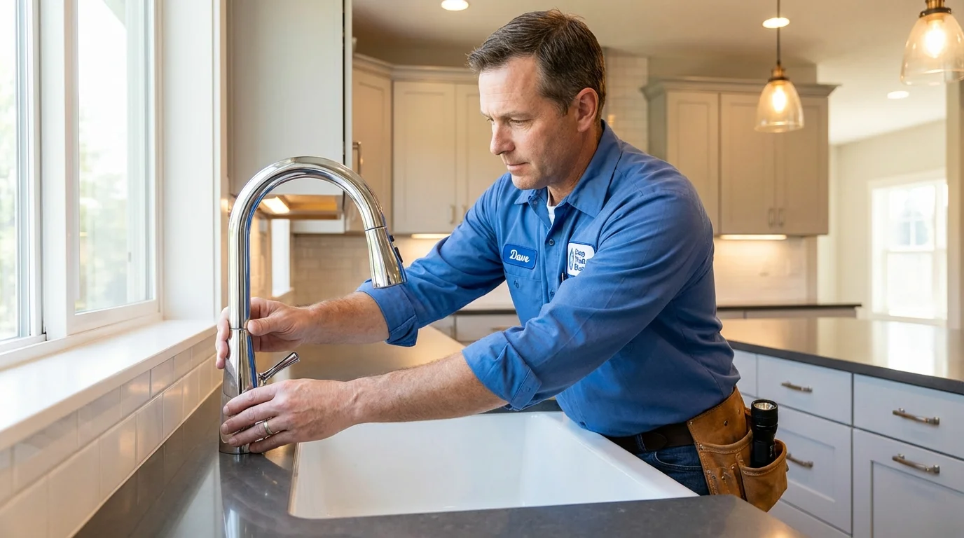 Kitchen faucet installation by Johns Plumbing LLC in Franklin Furnace